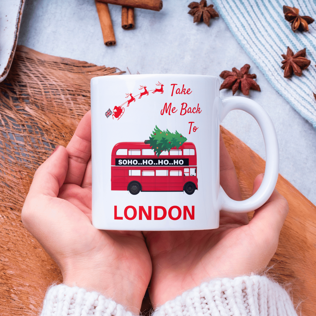 London Christmas Wish Bone China Mug