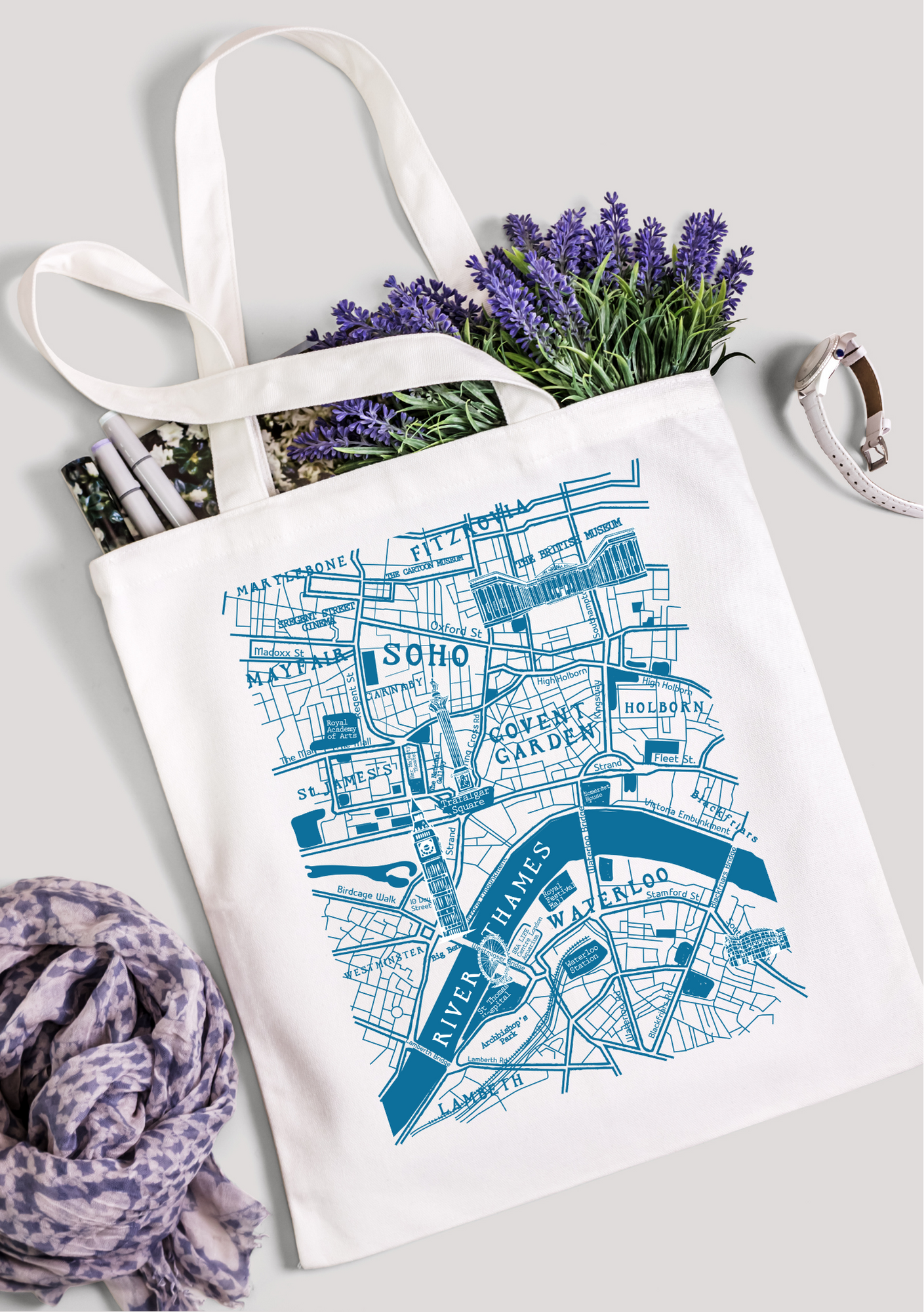 London Map tote bag