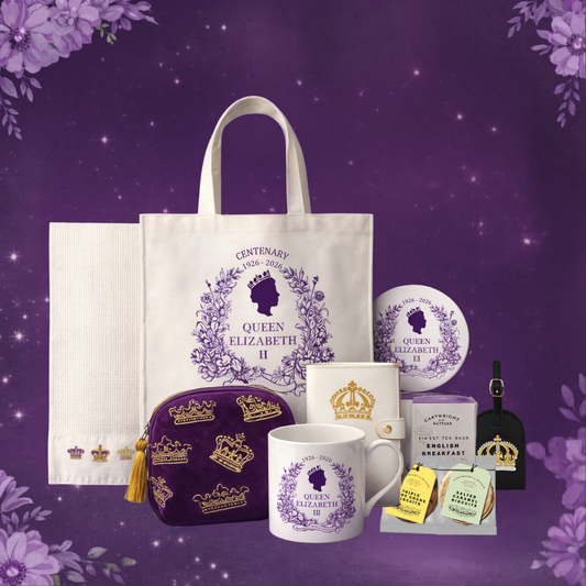 Premium QEII Centenary Gift Set - Purple | LondonPop Box — London-Themed British Gift