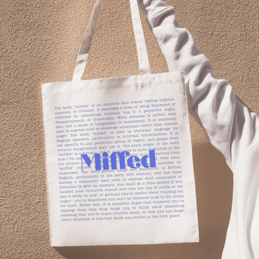 Miffed Slang Tote Bag — British Gift | LondonPop Box
