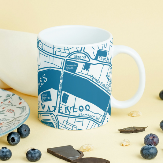 London Map Illustration Mug — British gift from LondonPop Box