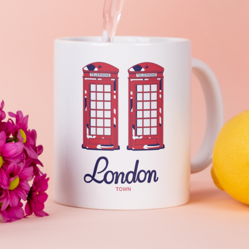 London Red Phone Boxes Mug